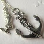 Mermaid And Anchor Belly Button Ring, Belly Button..